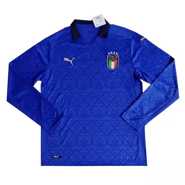 Authentic Camiseta Italia 1ª ML 2020 Azul